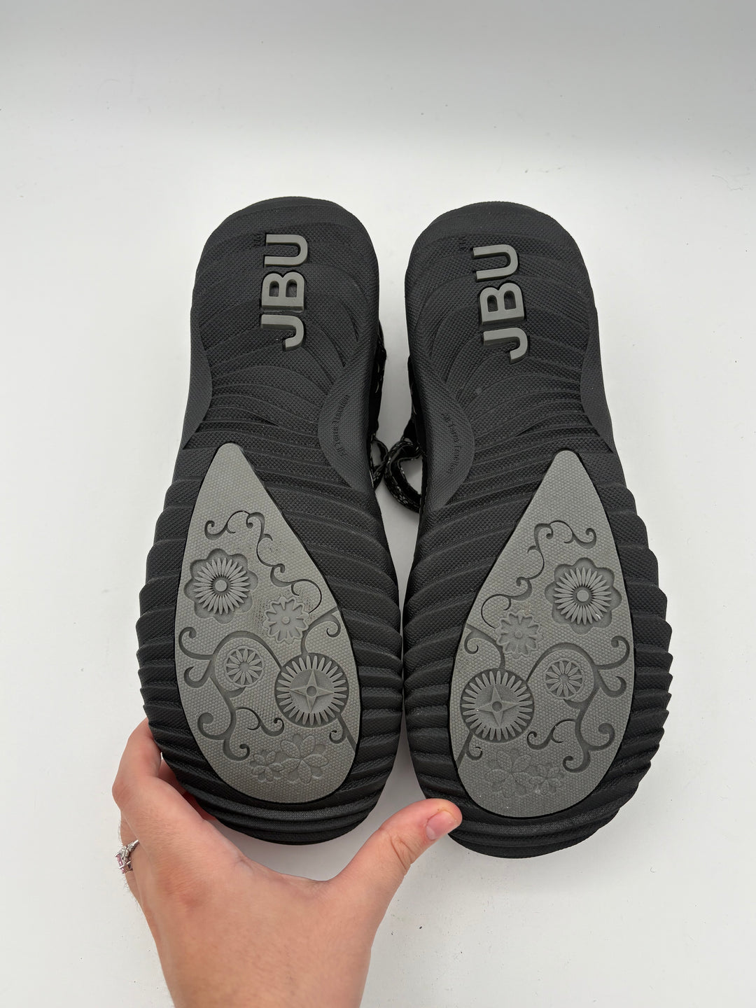 Women’s JBU by Jambu Size 8 Black Suede Close Toed Sandals
