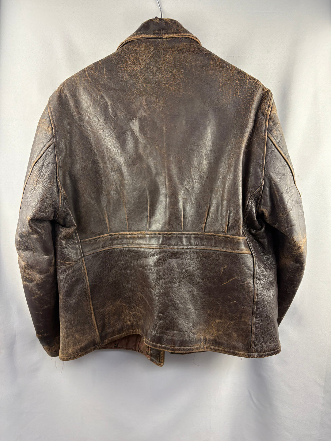 Men’s Admiral Byrd Large Vintage 1940’s-50’s Brown Leather Jacket