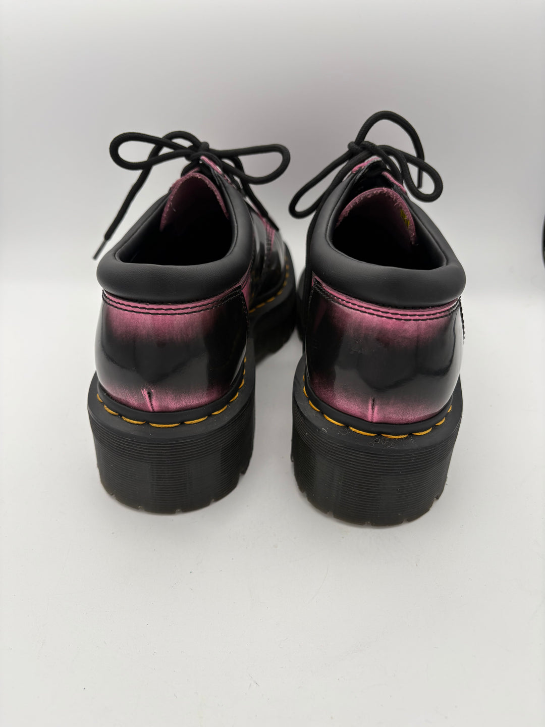 Women’s Dr. Martens Size 10 Black & Pink Oxford Platforms