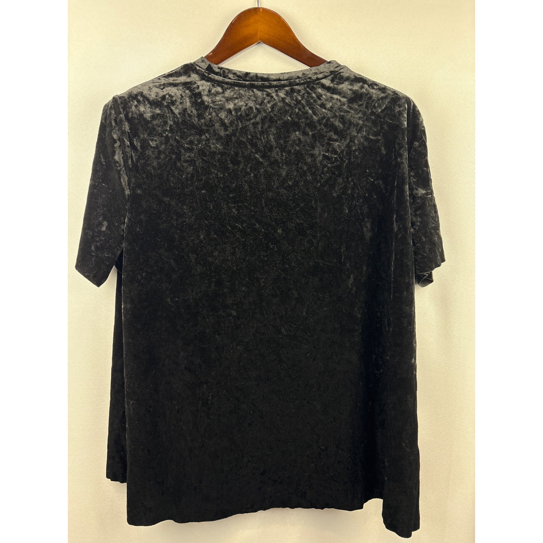Women’s Falls Creek 1X Black Velvet T-Shirt with Breast Pocket