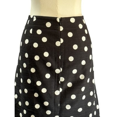 Women’s Ann Taylor Black Polka Dot Pencil Skirt Sz 14