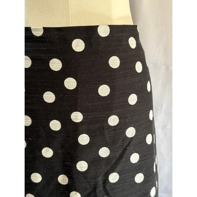 Women’s Ann Taylor Black Polka Dot Pencil Skirt Sz 14