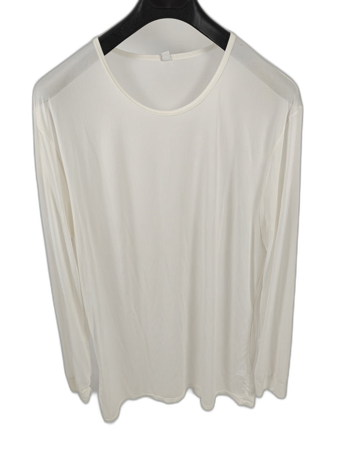 Men’s Uniqlo AIRism Long Sleeve Shirt White Size XL