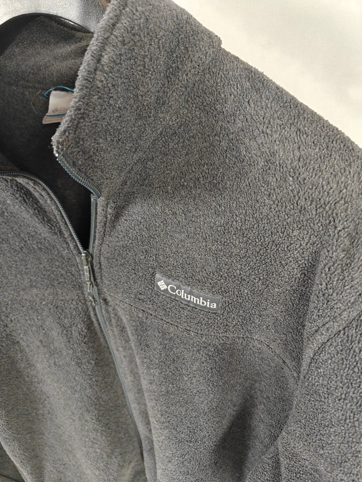 Mens Columbia Fleece Jacket Gray XL