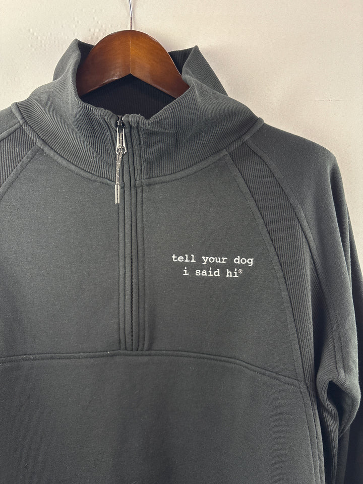 Women’s We Rate Dogs Black Half-Zip Pullover Sweatshirt