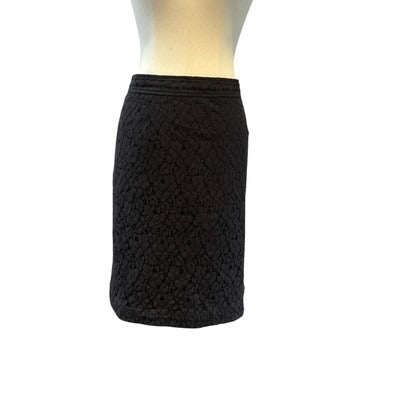 Women’s Halogen Black Floral Patterned Pencil Skirt Sz 16