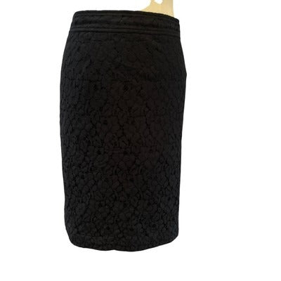 Women’s Halogen Black Floral Patterned Pencil Skirt Sz 16