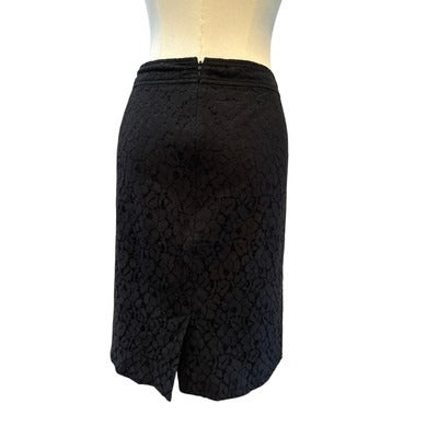 Women’s Halogen Black Floral Patterned Pencil Skirt Sz 16