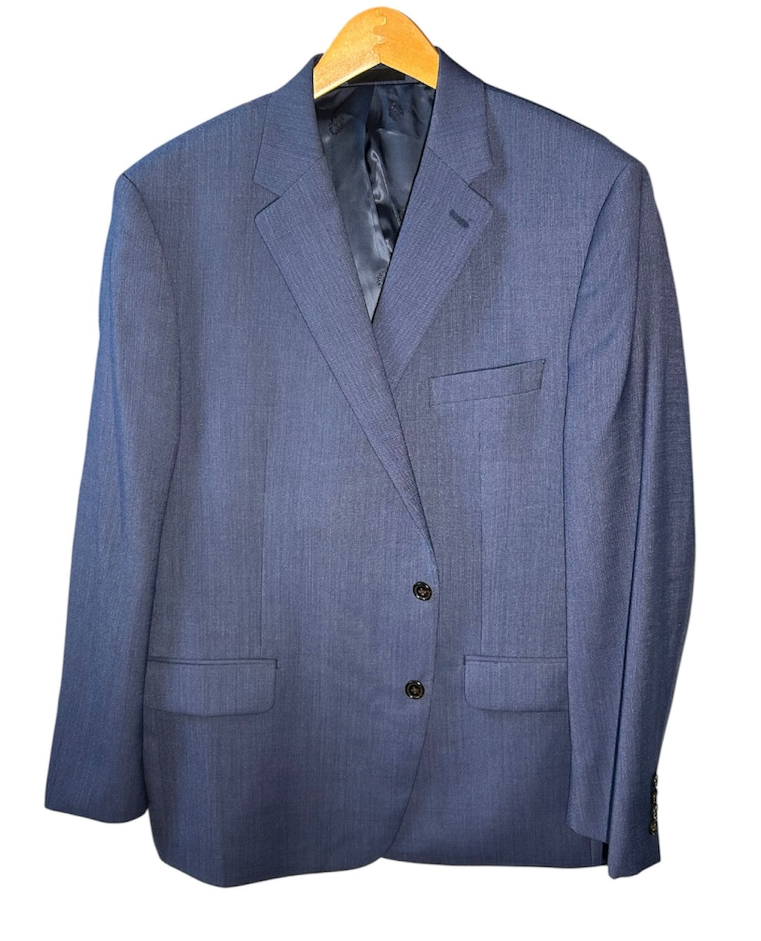Lauren Ralph Lauren Men’s 46R Navy Blue Wool Blend Two Button Blazer Sport Coat