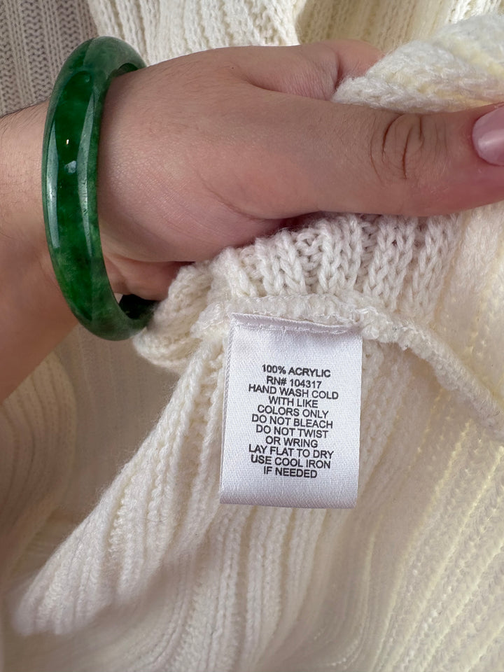 Women’s Derek Heart Small Cream Knit Cardigan