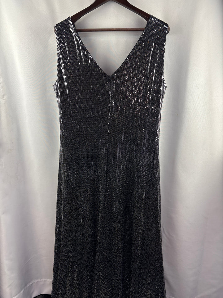 Women’s Ulla Popken Size 18 Black Sequin Evening Dress