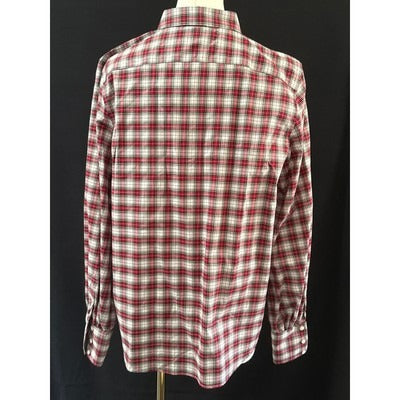 Women’s CHAPS Red & Green Checkered Button up Sz L