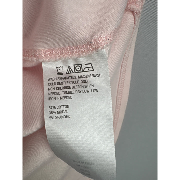 Soft & Cozy Loungewear Long Sleeve Top S Light Pink Cotton Blend