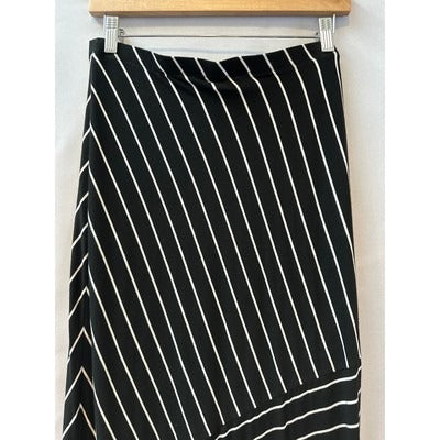 Matty M Black and White striped Maxi Skirt Size L