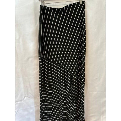 Matty M Black and White striped Maxi Skirt Size L