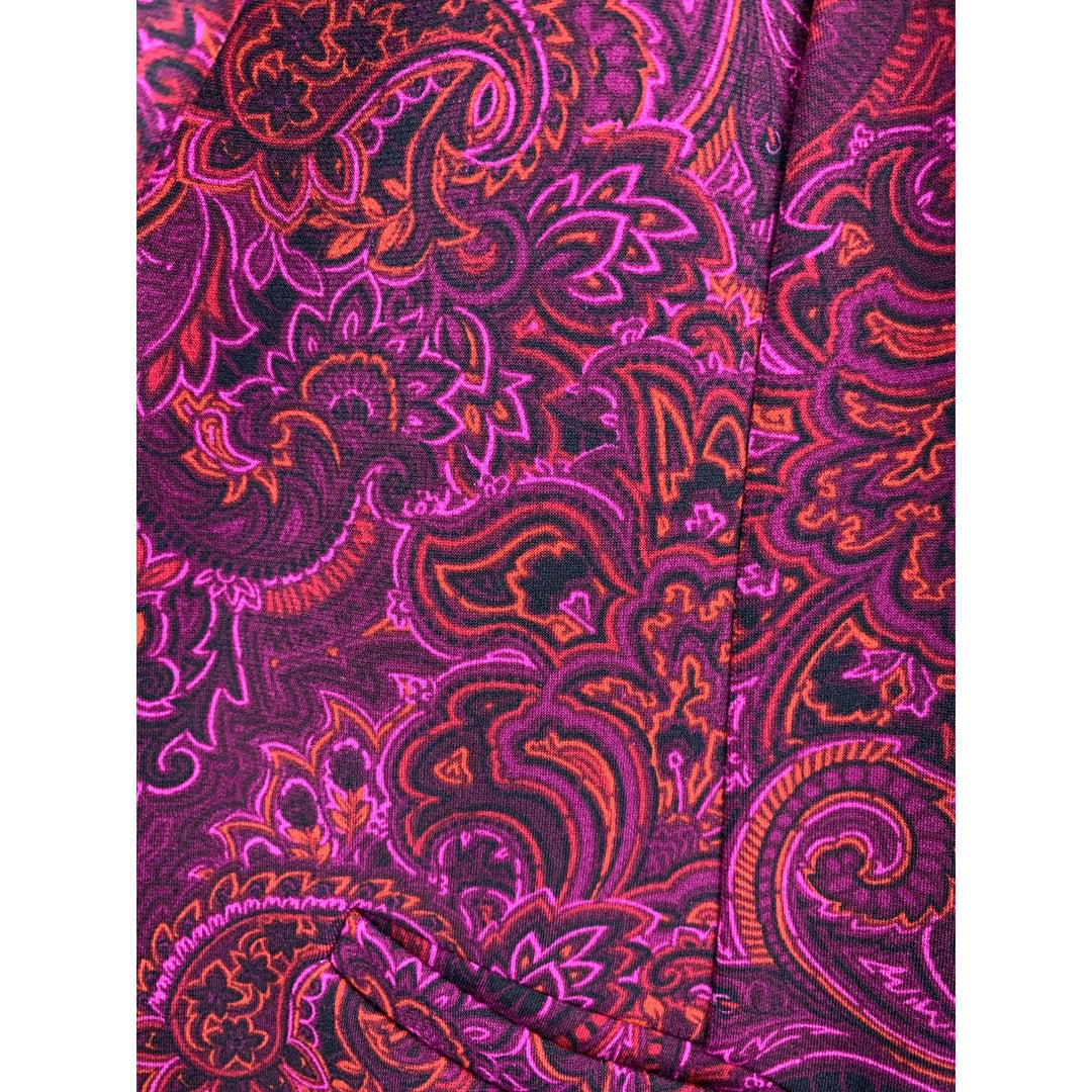 Susan Graver Womens Paisley Blazer Jacket Size MP Purple/Pink
