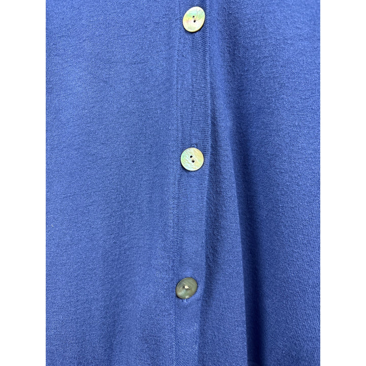 Women’s Chicos Size 3 Periwinkle Cardigan with Shell Buttons