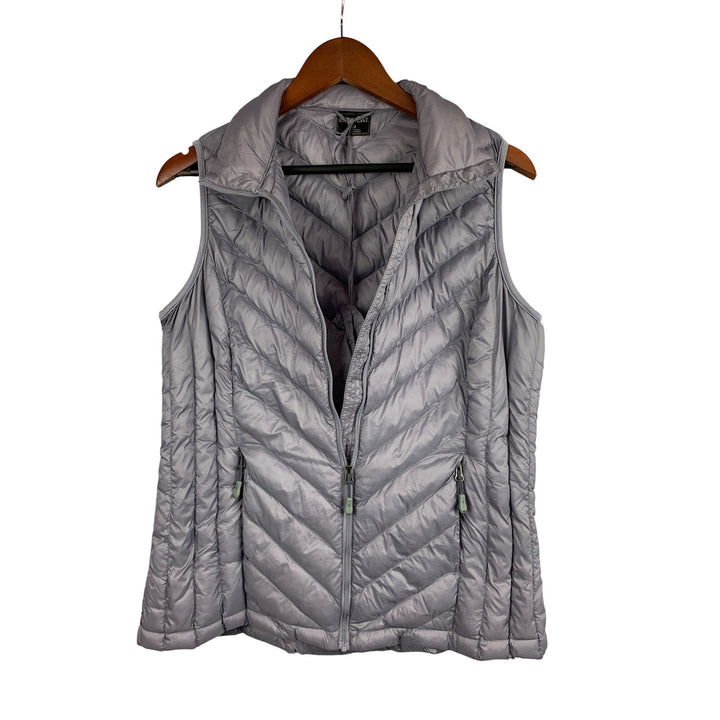32 Degrees Heat Vintage Gray Quilted Insulated Vest M Polyester & Nylon Womens