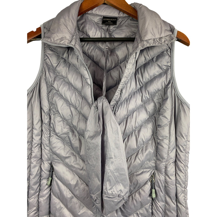 32 Degrees Heat Vintage Gray Quilted Insulated Vest M Polyester & Nylon Womens