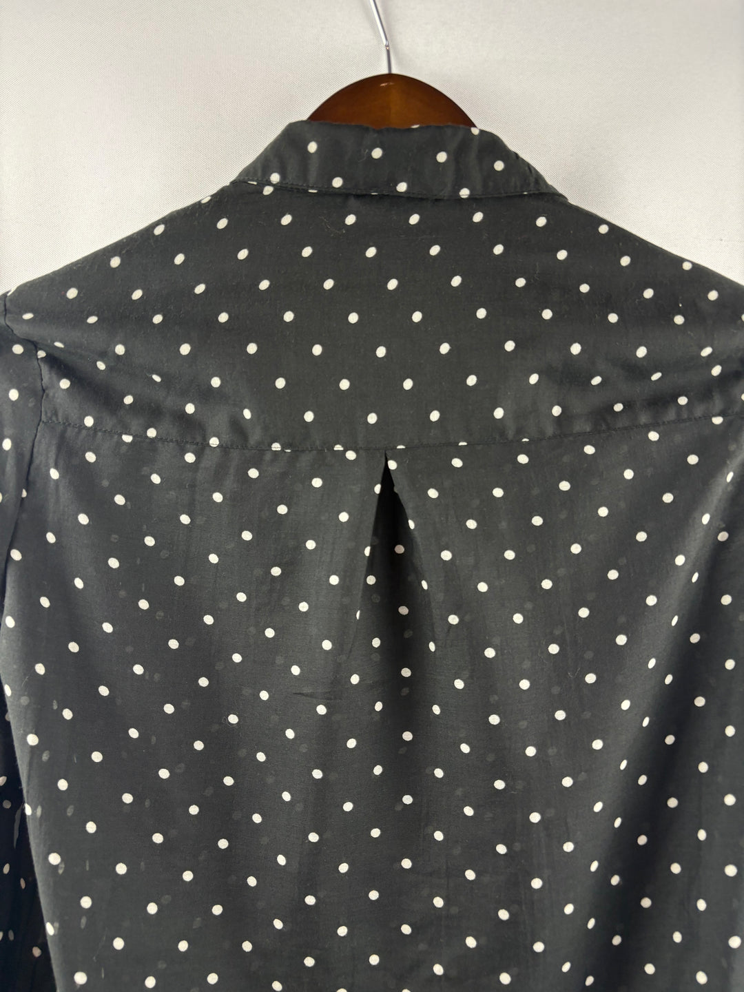 Women’s Jaclyn Smith Small Black w/ White Polka Dots Blouse