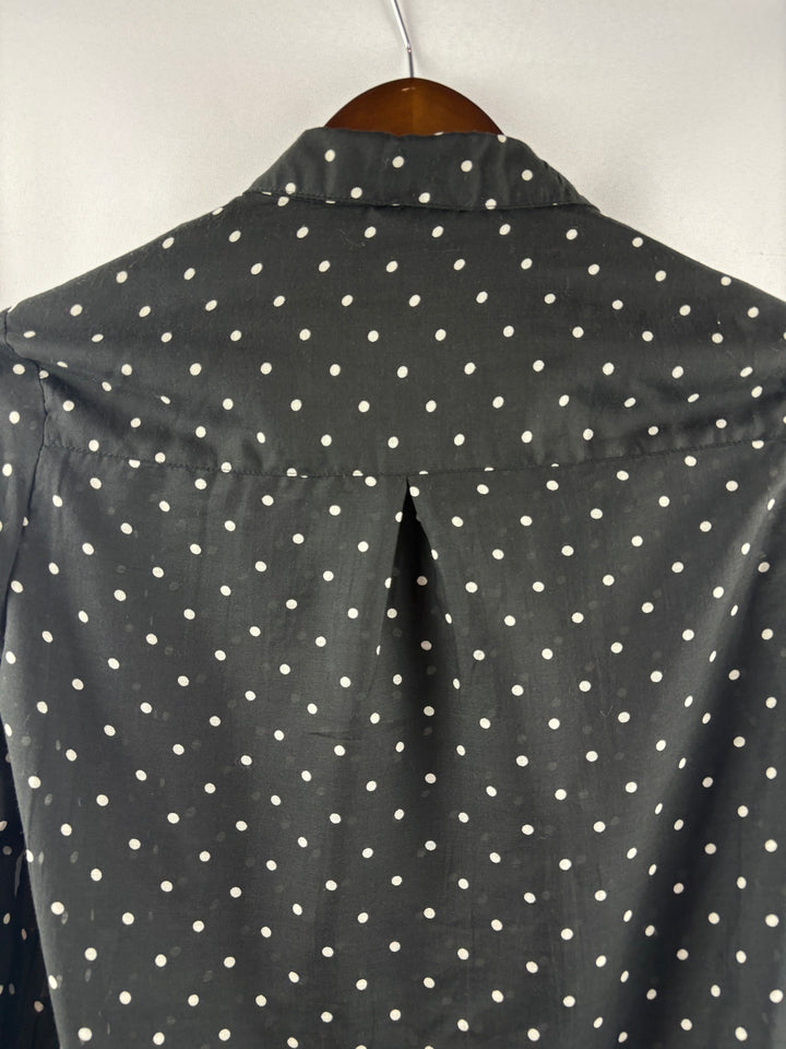 Women’s Jaclyn Smith Small Black w/ White Polka Dots Blouse