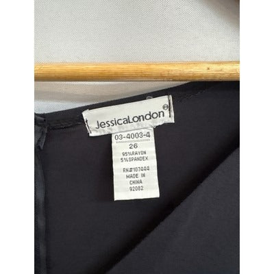 Women’s Jessica London Size 26 Long Sleeve Black Formal Dress.