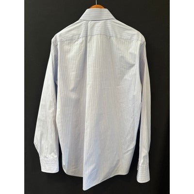 Hugo Boss Mens Regular Fit Blue Striped Dress Shirt