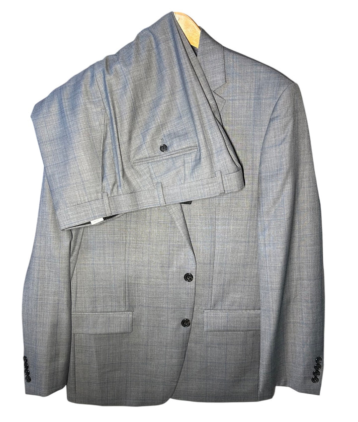 Lauren Ralph Lauren Men’s 42R Gray Wool Blend Suit Windowpane Check 36x30