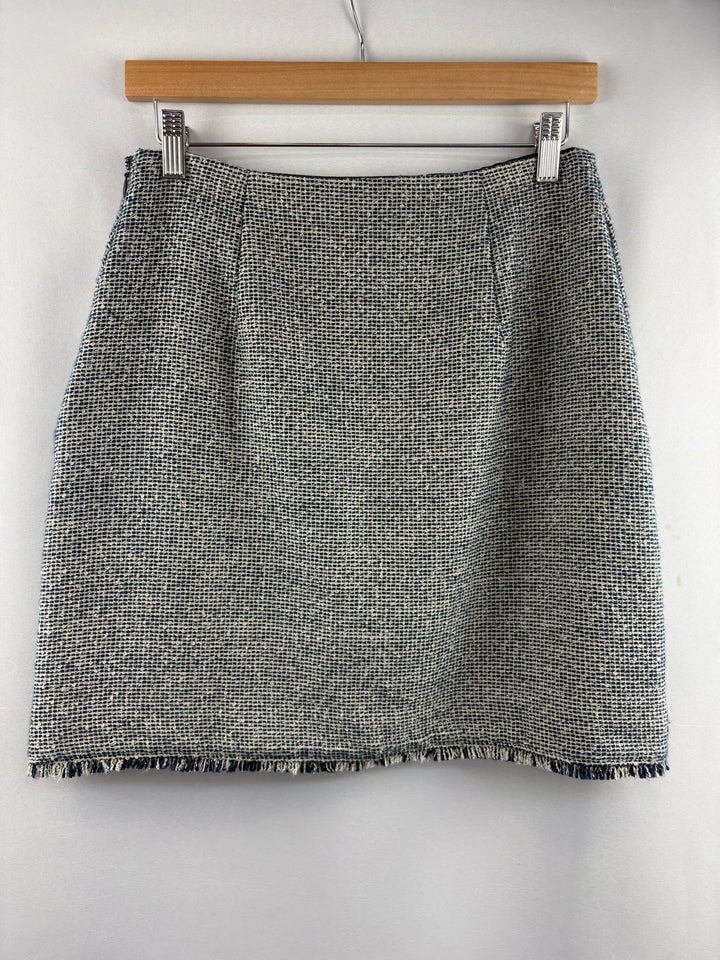 Women’s Banana Republic Size 4 Cream & Blue Pencil Skirt