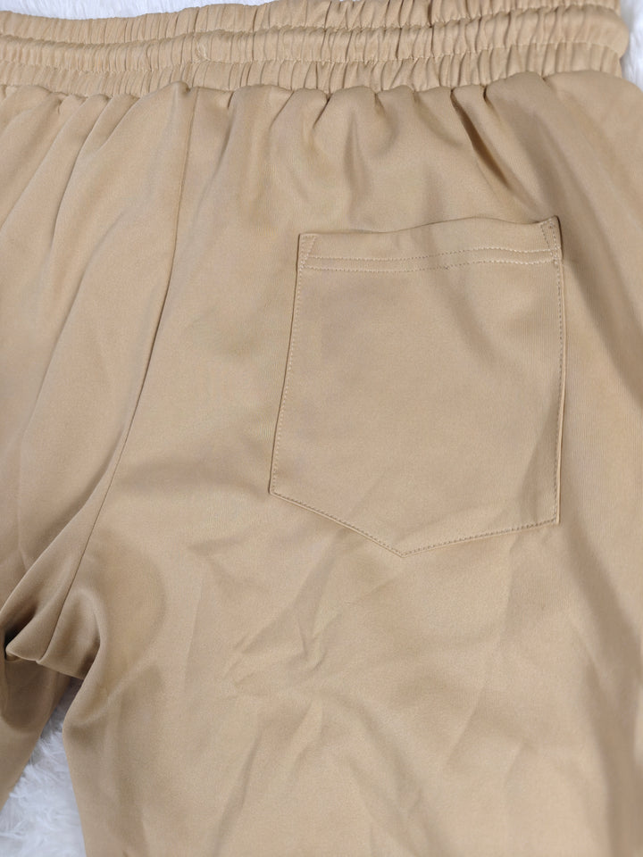 Mens Jian Wang Track Pants Tan Brown Orange Size L