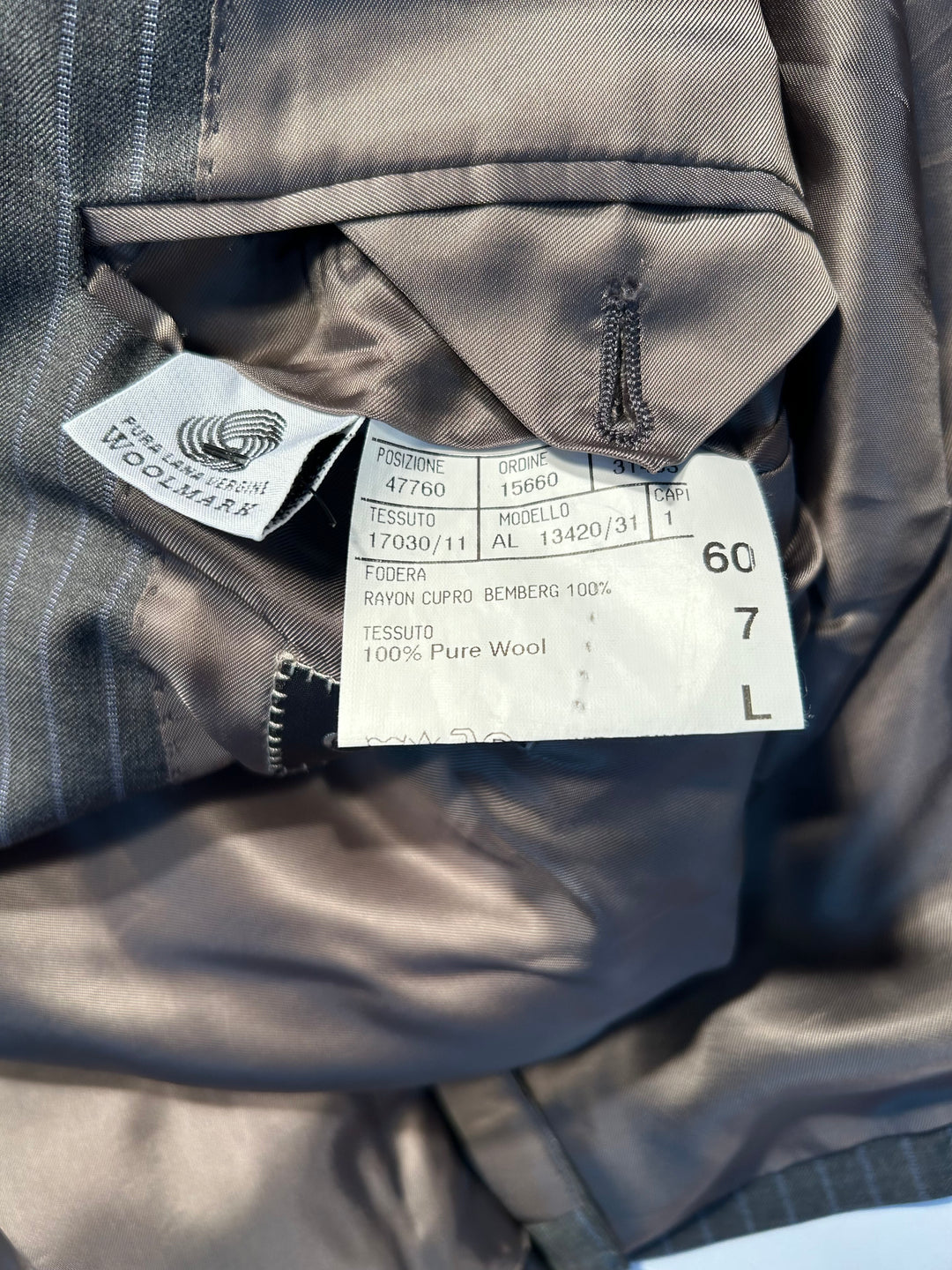Canali Men’s Double-Breasted Pinstripe 100% Wool Suit Gray 40X29 46L Cuffed Pleated