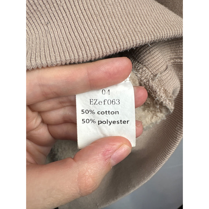 Women’s Efan Small Beige Fleece Lined Crewneck