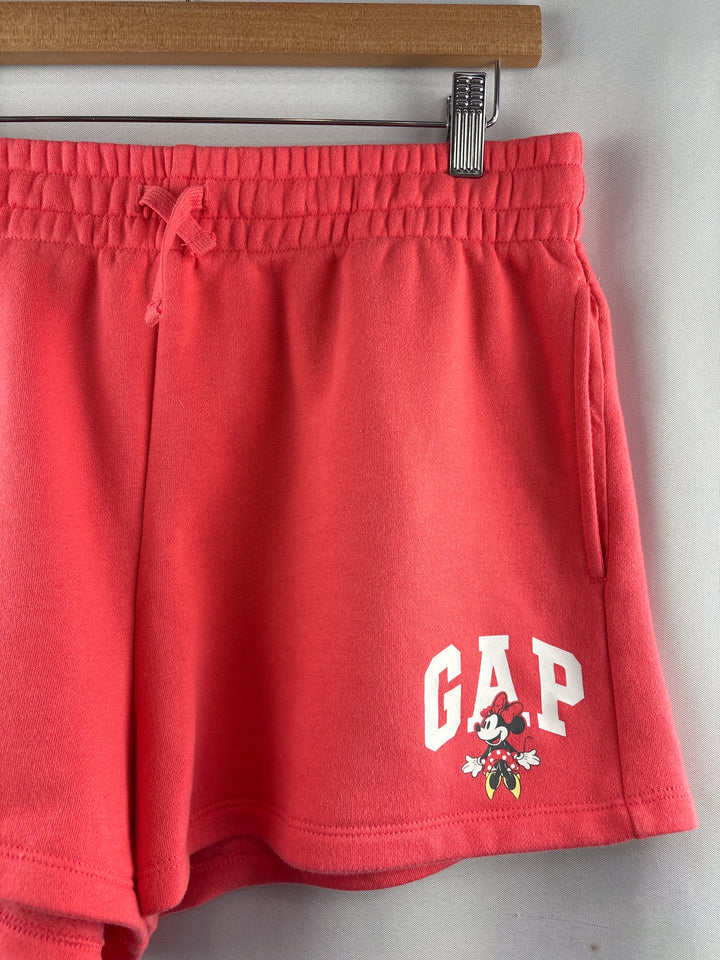 Women’s GAP Medium Salmon Minnie Mouse Crewneck/Short Set