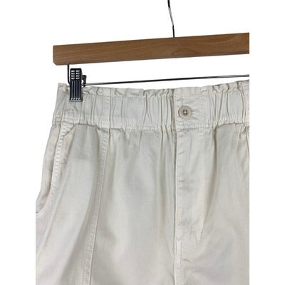 Madewell Womens High-Rise Pull-On Shorts 25 Cotton Ivory