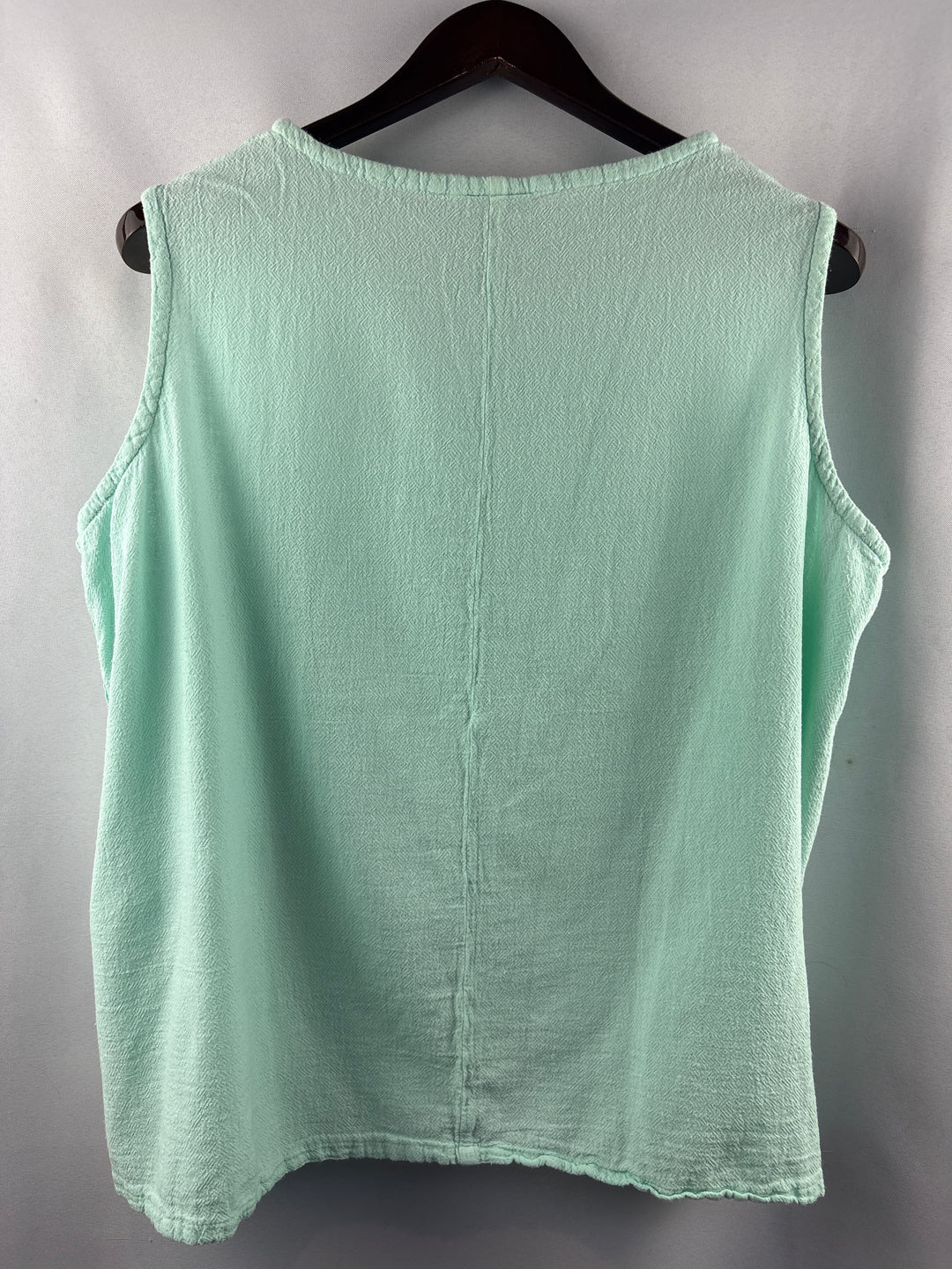 Women’s Oh My Gauze! XXL Seafoam Blue Sleeveless Blouse