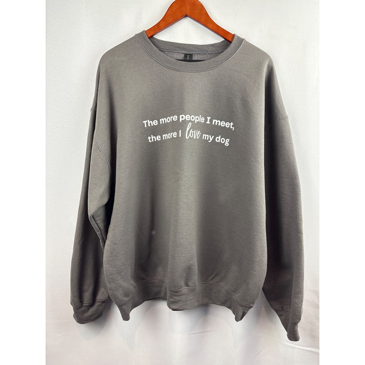 Women’s Gildan XL Grey Graphic Word Crewneck