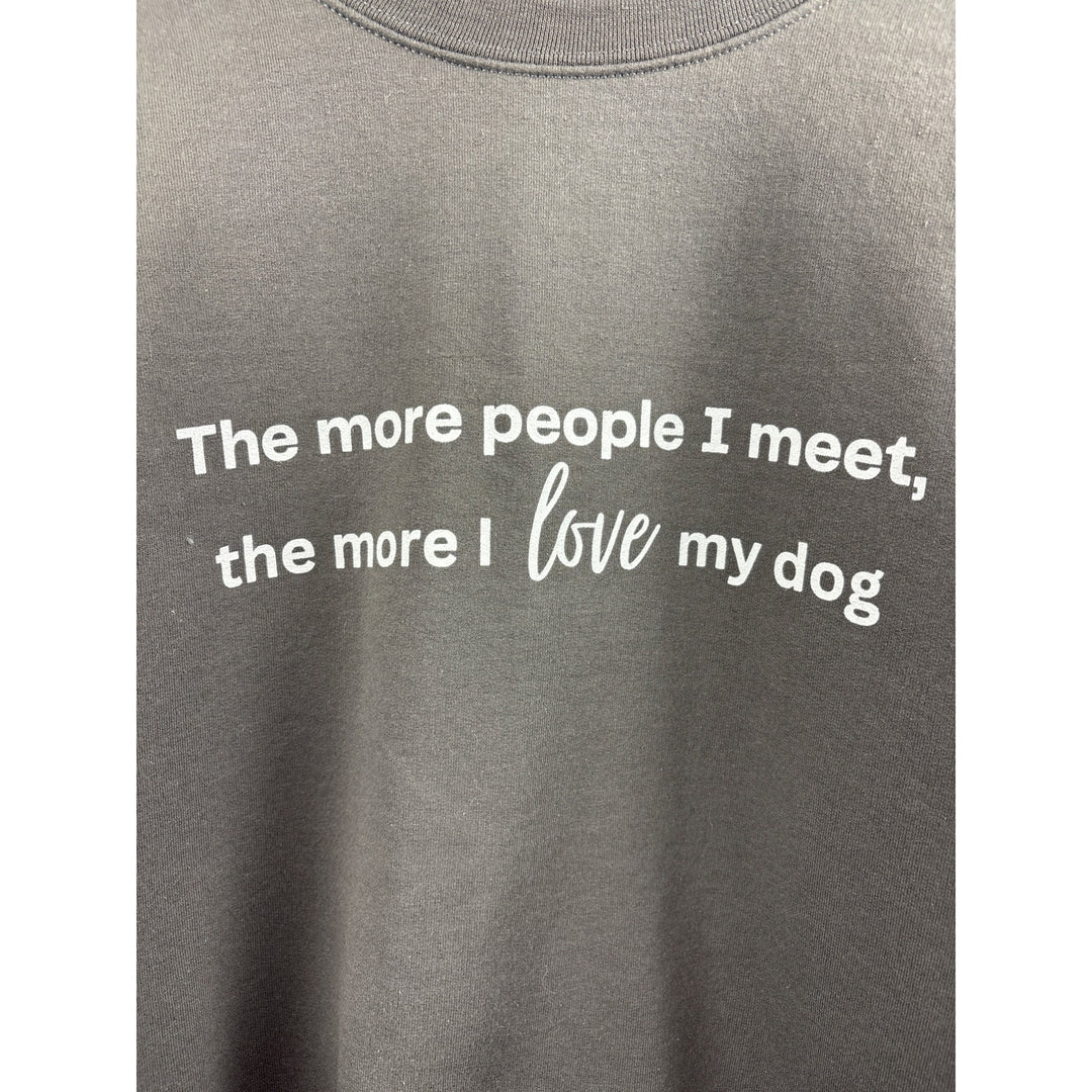 Women’s Gildan XL Grey Graphic Word Crewneck