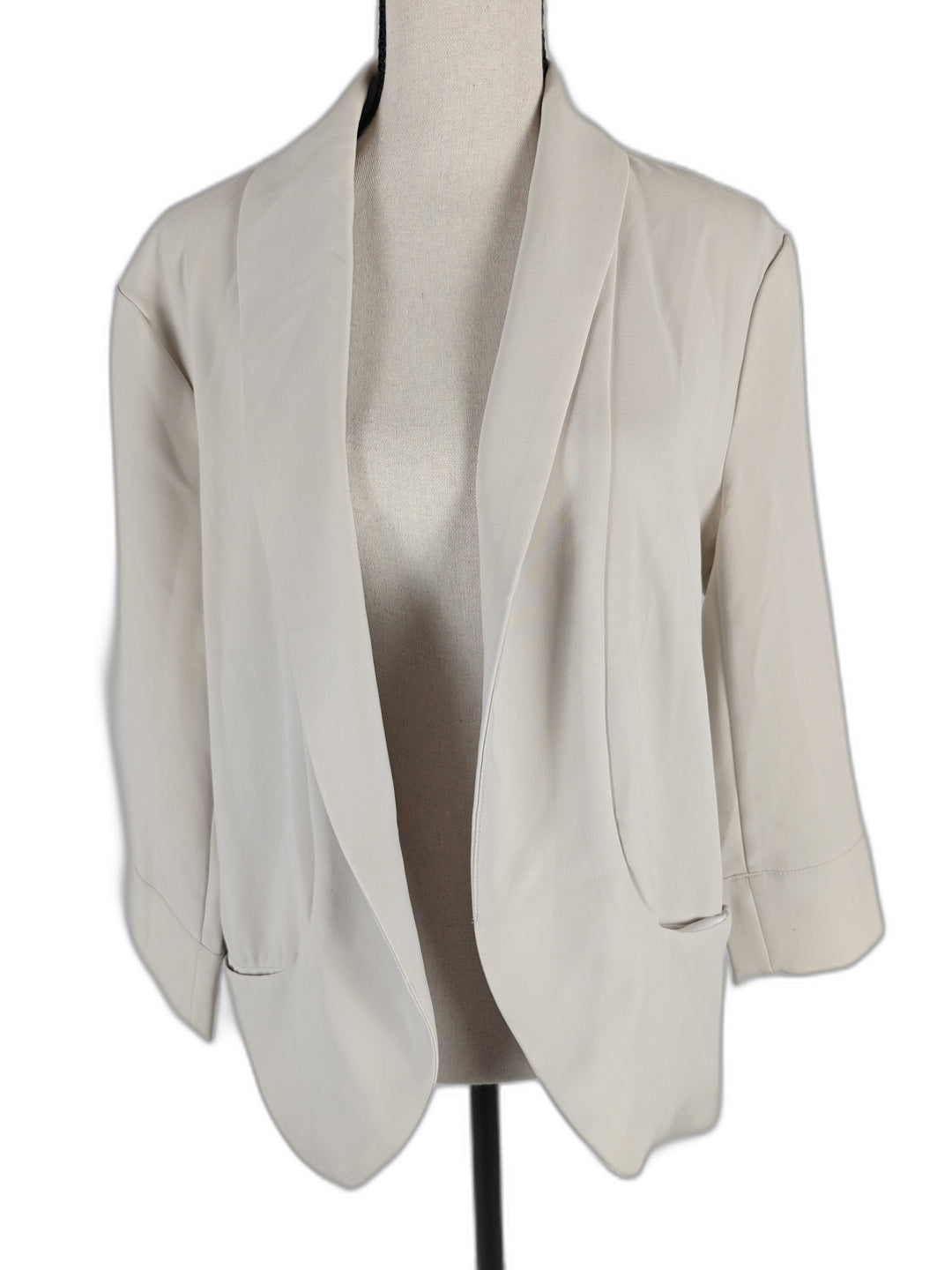 Women Harlowe &amp; Graham Open Front Blazer Cream Size Unknown