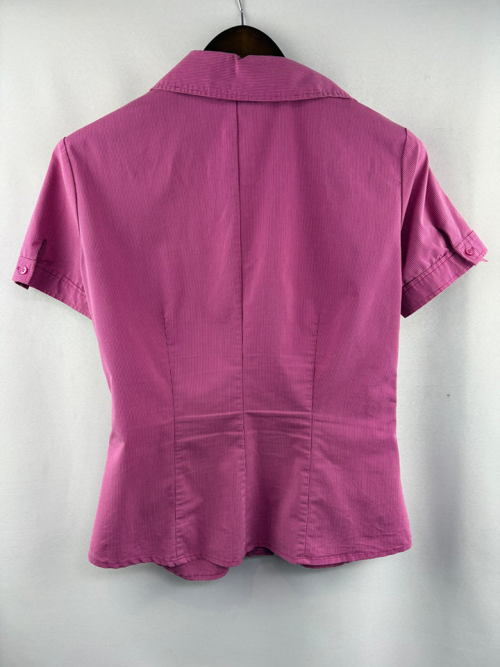 Women’s New York & Company Medium Magenta Button Up Blouse