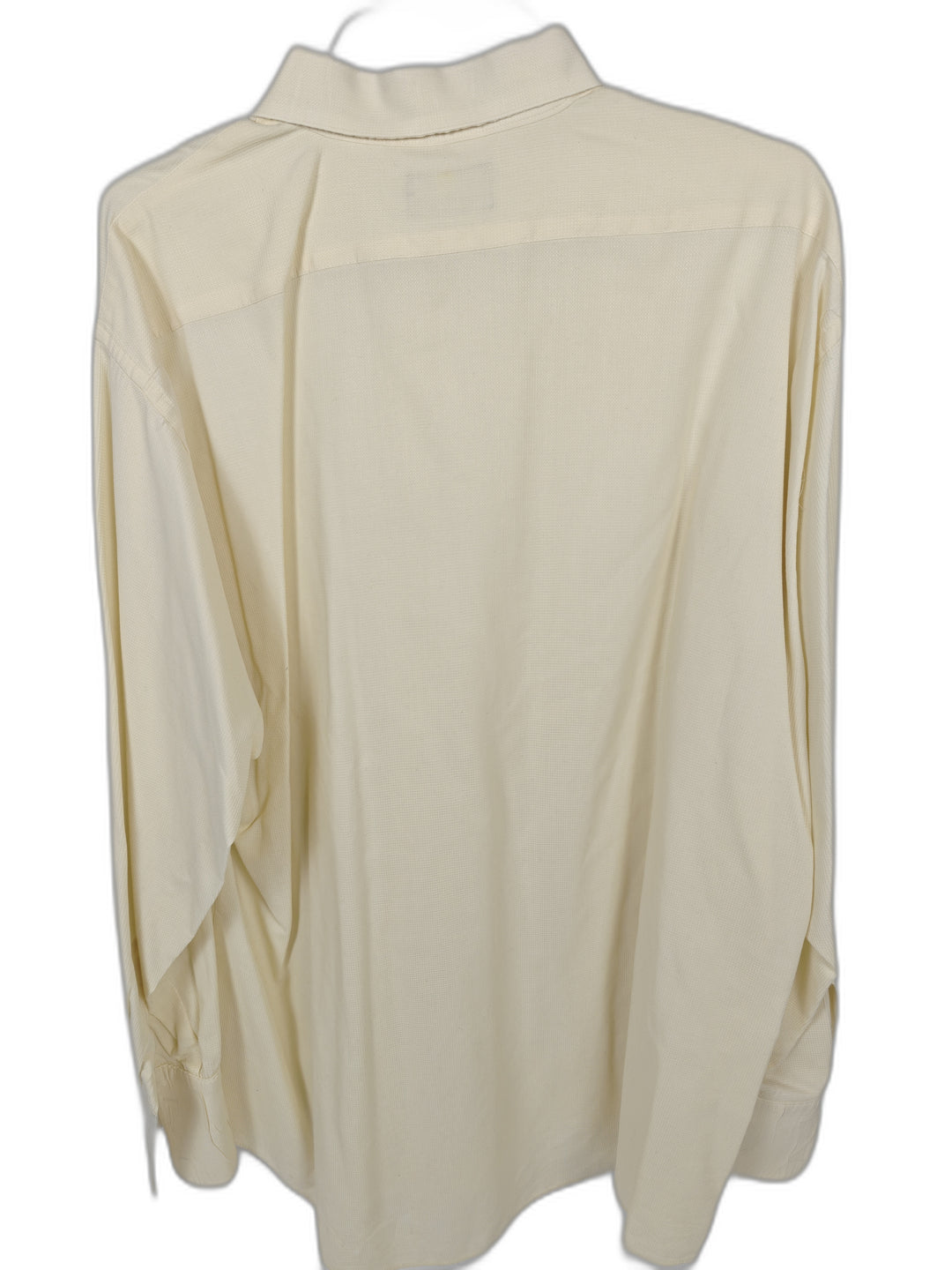 Stacy Adams Men's Ivory French Cuff Dress Shirt 18.5 36/37 Textured Formal Button Up