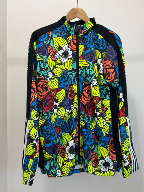 Adidas Neon Floral Track Jacket AEROREADY SzL