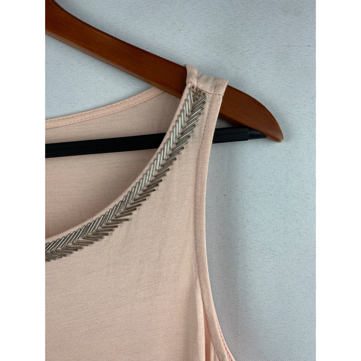 G By Giuliana Sleeveless Tank Top With Embellished Neckline S