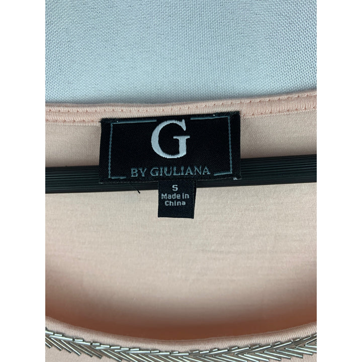 G By Giuliana Sleeveless Tank Top With Embellished Neckline S