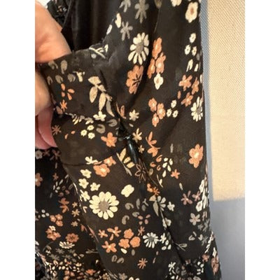 Reistor Size L Boho Floral Black Strappy Sundress