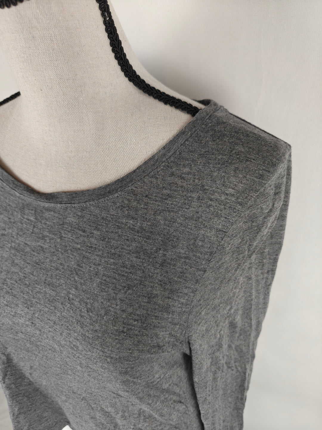 Women’s Hinge Layered Top Gray White Medium