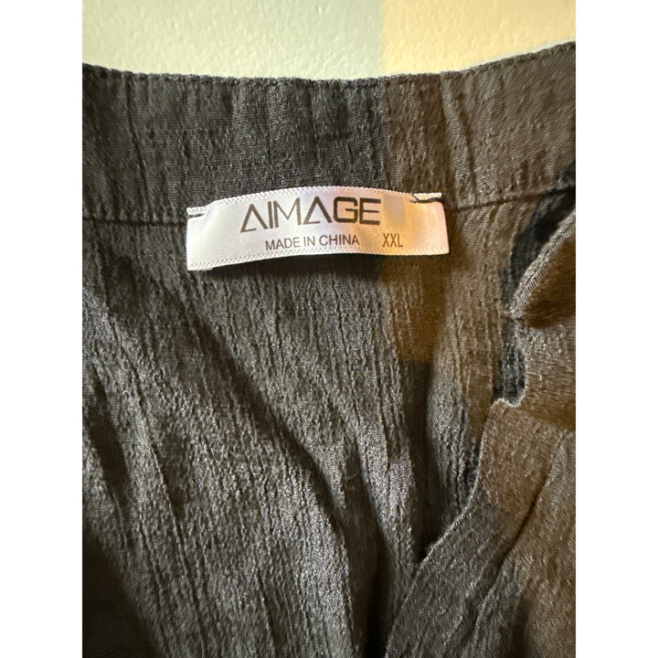 AIMAGE Black Lightweight Summer Dress Sz XXL