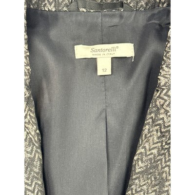 Women’s Santorelli Ribbed Twead-Patterned Blazer Sz 12