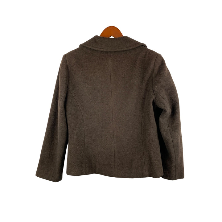 Kristen Blake Womens Brown Wool Blend Jacket Size S