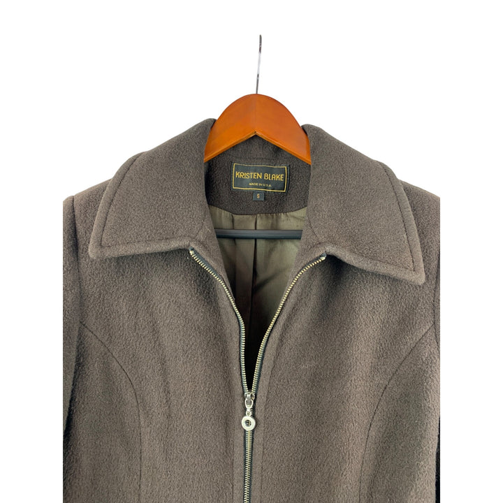 Kristen Blake Womens Brown Wool Blend Jacket Size S