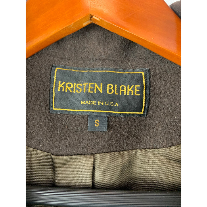 Kristen Blake Womens Brown Wool Blend Jacket Size S
